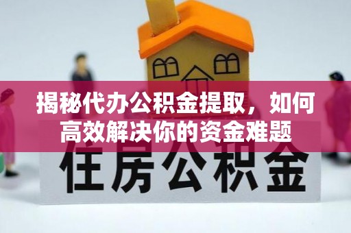 海棠揭秘代办公积金提取，如何高效解决你的资金难题