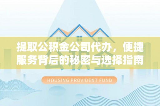 海棠提取公积金公司代办，便捷服务背后的秘密与选择指南
