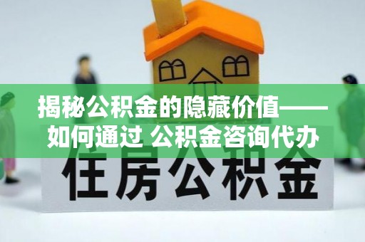 海棠揭秘公积金的隐藏价值——如何通过 公积金咨询代办提取 优化财富管理