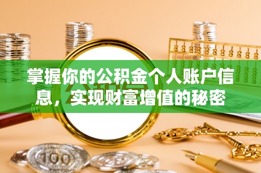 海棠掌握你的公积金个人账户信息，实现财富增值的秘密