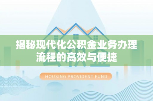 海棠揭秘现代化公积金业务办理流程的高效与便捷