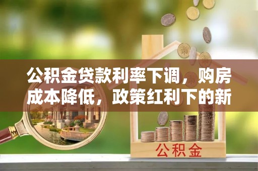 海棠公积金贷款利率下调，购房成本降低，政策红利下的新机遇