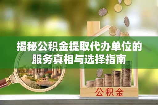 海棠揭秘公积金提取代办单位的服务真相与选择指南