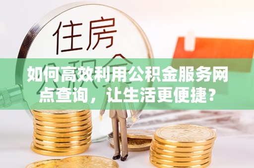 海棠如何高效利用公积金服务网点查询，让生活更便捷？