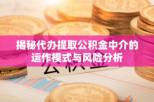 海棠揭秘代办提取公积金中介的运作模式与风险分析