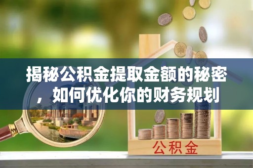 海棠揭秘公积金提取金额的秘密，如何优化你的财务规划