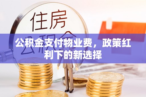 海棠公积金支付物业费，政策红利下的新选择