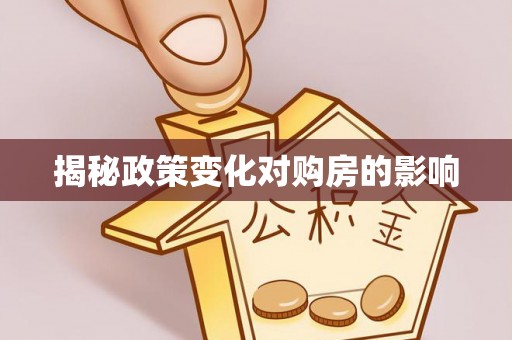 海棠揭秘政策变化对购房的影响