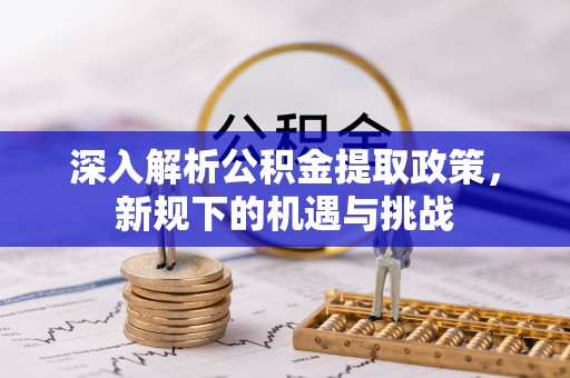 海棠深入解析公积金提取政策，新规下的机遇与挑战