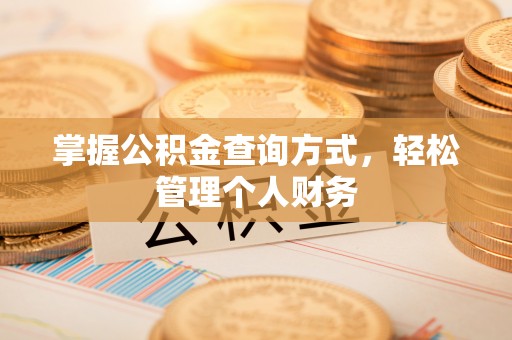 海棠掌握公积金查询方式，轻松管理个人财务