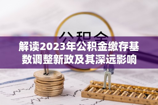 海棠解读2023年公积金缴存基数调整新政及其深远影响