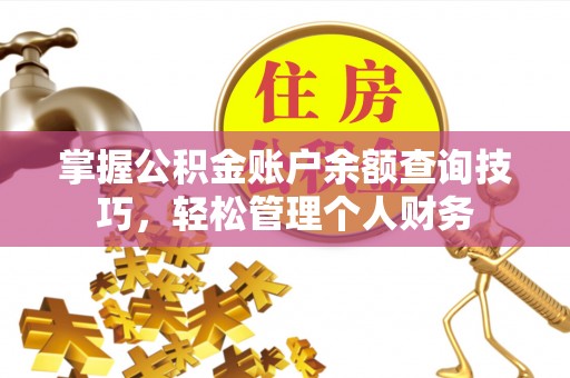 海棠掌握公积金账户余额查询技巧，轻松管理个人财务