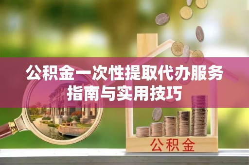 海棠公积金一次性提取代办服务指南与实用技巧