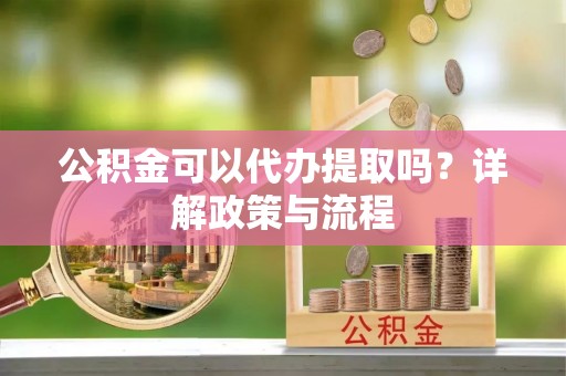 海棠公积金可以代办提取吗？详解政策与流程