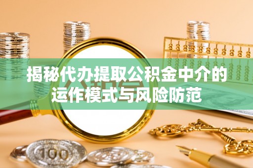海棠揭秘代办提取公积金中介的运作模式与风险防范