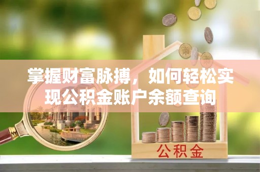 海棠掌握财富脉搏，如何轻松实现公积金账户余额查询