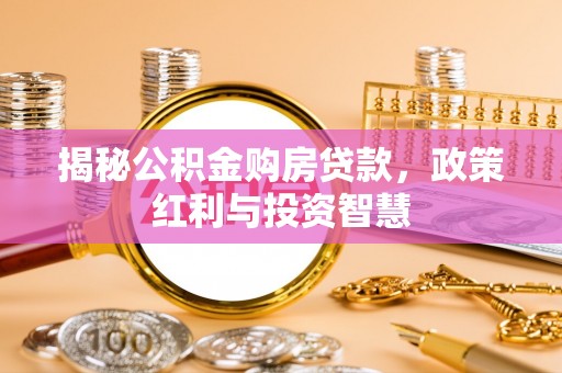 海棠揭秘公积金购房贷款，政策红利与投资智慧