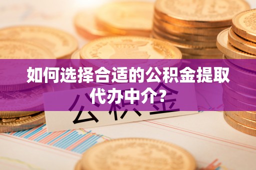 海棠如何选择合适的公积金提取代办中介？