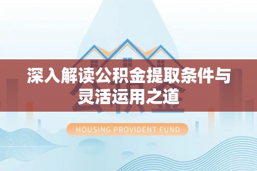 海棠深入解读公积金提取条件与灵活运用之道