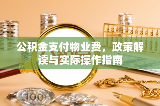 海棠公积金支付物业费，政策解读与实际操作指南