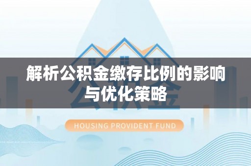 海棠解析公积金缴存比例的影响与优化策略