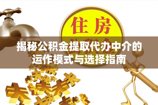 海棠揭秘公积金提取代办中介的运作模式与选择指南