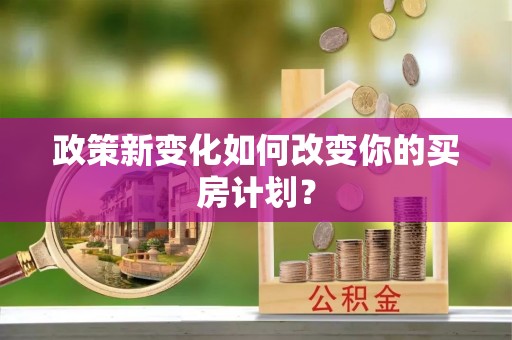 海棠政策新变化如何改变你的买房计划？