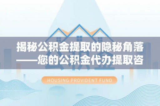 海棠揭秘公积金提取的隐秘角落——您的公积金代办提取咨询指南